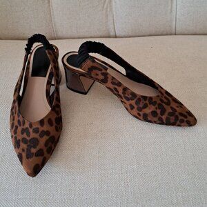 Leopard  Slingback sandals